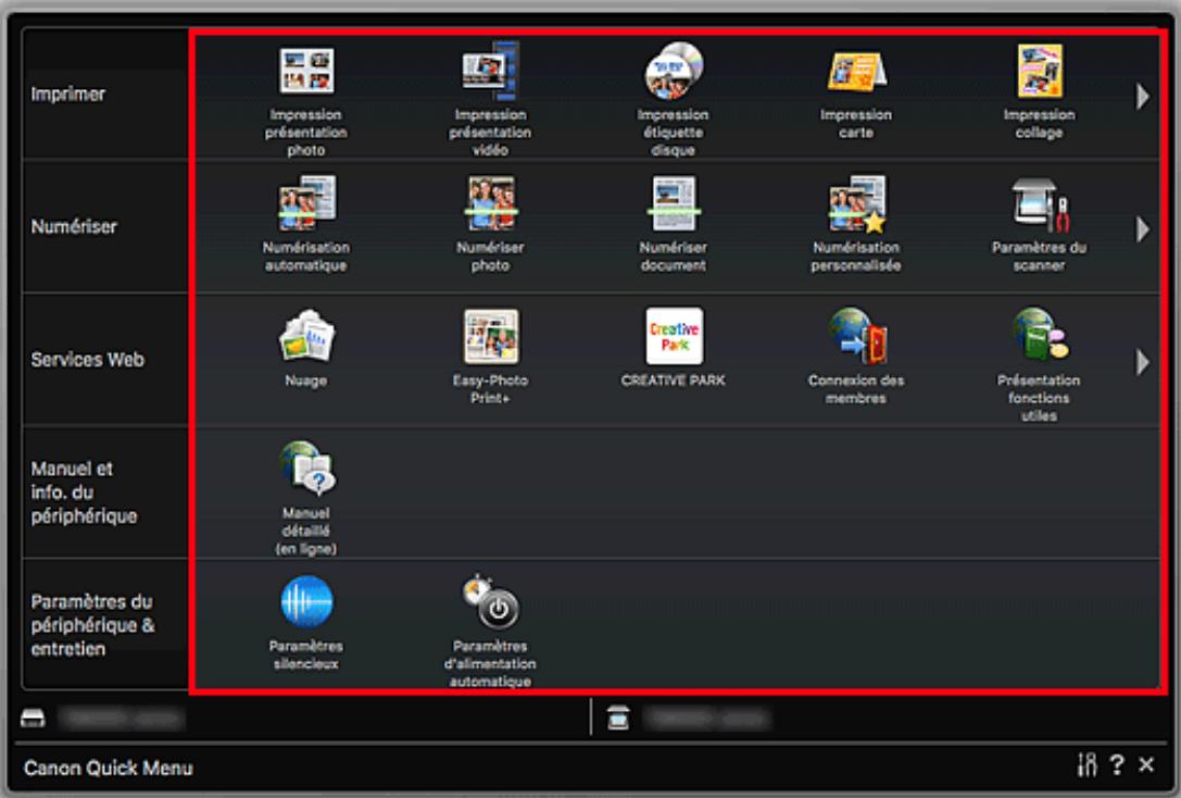 CANON IP7250 - Ajout d'icones de fonction au Menu de raccourcis - 3