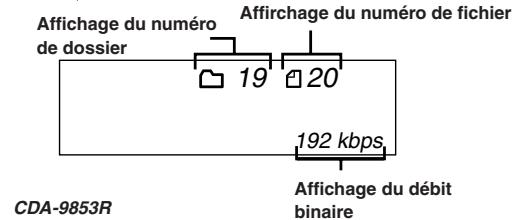 ALPINE CDA-9853R - Affichage pendant la lecture de mp3/wma - 3
