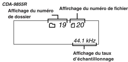 ALPINE CDA-9853R - Affichage pendant la lecture de mp3/wma - 1