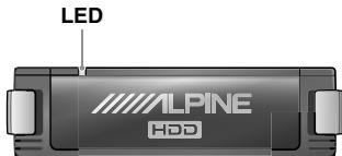 ALPINE HDA-5460 - Vérifiez que le témoin DEL du disque dur est éteint. - 1