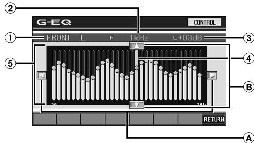 ALPINE IVA-D310R - Réglages de l'égaliseur graphique - 1