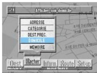 ALPINE NVS-HF01-HB01-HI01-HX01-HD01 - Recherche selon le domicile/point de départ/ point de passage/destination précédente - 2