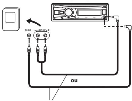 ALPINE CDE-181R, CDE-181RR, CDE-181RM - Utilisation de la borne d'entrée AUX avant - 1