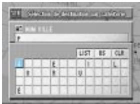 ALPINE HVS-HF0X - Un clavier alphasétique apparait. Inclinez le joystick pour selectionner le premier caractère du nom, puis appuyez sur ENTER. Le caractère entre apparait en première position dans la fenêtre de texte. - 3
