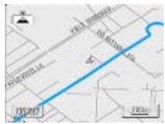ALPINE HVS-HF0X - Correction automatique de position— Comme la marge d'erreur du GPS est de 30 m à 200 m (100 à 655 pieds), la position du vehicule peut être affichée en dehors de la route. Cependant, l'ajustement automatique de la carte corrige cet écart pour que le vehicule apparaissse sur la route. - 1