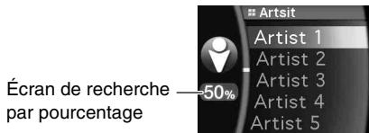 ALPINE IDA-X305 - Fonctions Saut de page/Recherche par pourcentage/Recherche alphabétique - 1