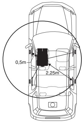 ALPINE IDA-X305 - Exemple 1. Position d'écoute : siège avant gauche - 1