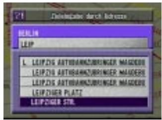 ALPINE SMART MAP PRO - A) Eingeben der Hausnummer bei der Zieleingabe durch Adresse (Name der Stadt/Straße) (EASY-Modus) - 1