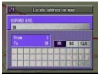 ALPINE SMART MAP PRO - B) How to input the address number in the searching for point of interest from address procedure (Expert mode) - 4