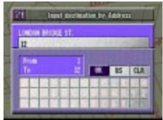 ALPINE SMART MAP PRO - A) How to input the address number in the searching for destination from address (name of city/street) procedure (Easy mode) - 8