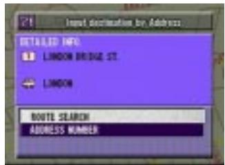 ALPINE SMART MAP PRO - A) How to input the address number in the searching for destination from address (name of city/street) procedure (Easy mode) - 4