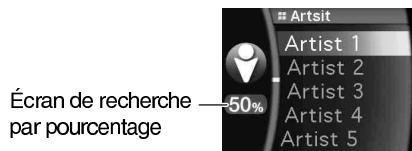 ALPINE IDA X100 - Fonctions Saut de page/Recherche par pourcentage/Recherche alphabétique - 1