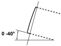 ALPINE INE-S900R - Angle d'installation - 1