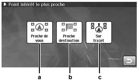 ALPINE INE-S900R - Effleurer [Proche de vous], [Proche de la destination] ou [Sur trajet]. - 1