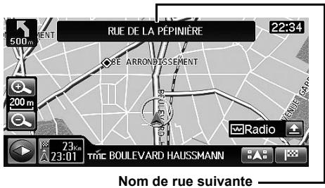 ALPINE INE-S900R - Paramétrage de l'affichage du nom de rue suivante - 1