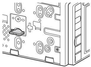 ALPINE INE-S900R - Pousser la carte mémoire SD qui est insérée. La carte mémoire SD est sortie. - 1
