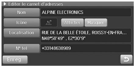 ALPINE INE-S900R - Paramétrage d'affichage d'icone - 1