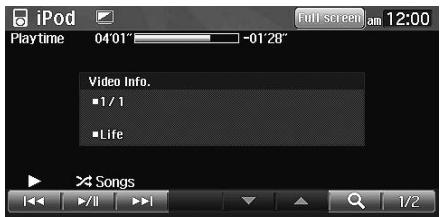 ALPINE INE-S900R - Effleurer l'écran pendant l'affichage de l'écran de lecture iPod/iPhone. - 1
