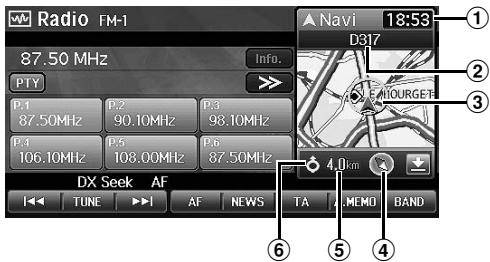 ALPINE INE-S900R - Présentation de la fenêtre de navigation - 1