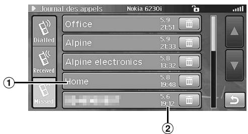 ALPINE INE-S900R - Appeler le journal - 1