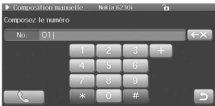 ALPINE INE-S900R - Saisie d'un numéro de téléphone pour appeler un correspondant - 1
