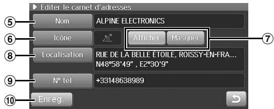 ALPINE INE-S900R - Modifier chaque élément. - 1