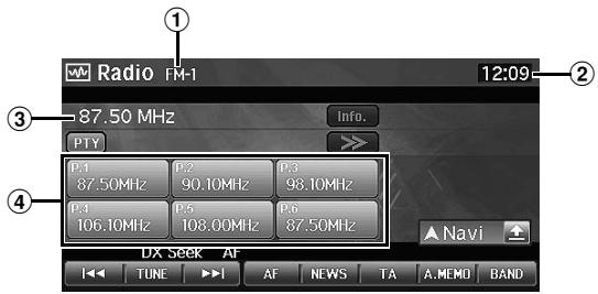 ALPINE INE-S900R - Exemple d'affichage d'écran de radio - 1