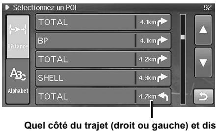 ALPINE INE-S900R - L'écran suivant s'affiche de lorsque [Sur trajet] est sélectionné. - 1
