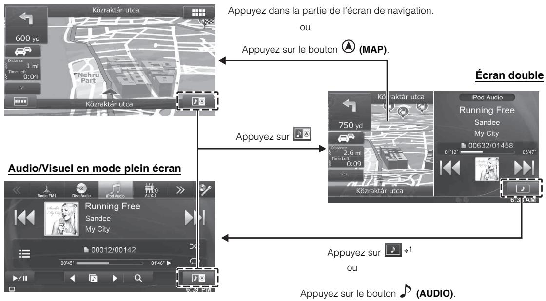 ALPINE INE-W977BT - À propos de l'écran double - 1