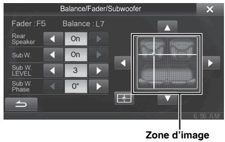 ALPINE INE-W977BT - Réglages Balance/Fader/Subwoofer - 1