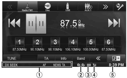 ALPINE INE-W977BT - À propos de l'affichage des voyants - 1