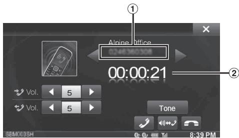 ALPINE INE-W977BT - Utilisation lors d'une conversation - 1