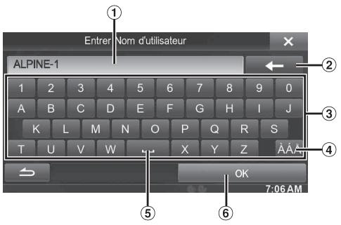 ALPINE INE-W977BT - Méthode de saisie des caractères et des numérios (clavier) - 1