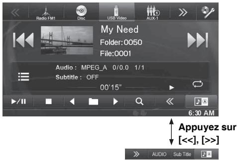 ALPINE INE-W977BT - Exemple d'affichage pour un écran principal de l'USB (Mode Information) - 2