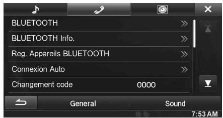 ALPINE INE-W977BT - Procedure de configuration du système BLUETOOTH - 1