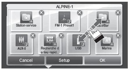 ALPINE INE-W977BT - Glissez-deposez l'icone à l'endetroit désiré. - 1