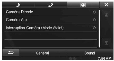 ALPINE INE-W977BT - Procedure de configuration de laamera - 1