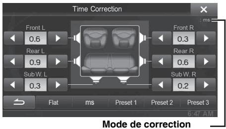 ALPINE INE-W977BT - Appuyez sur [ms] ou [cm] pour selectionner le mode permettant d'effectuer les ajustements. - 1