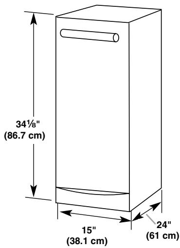 WHIRLPOOL TC707S - Product dimensions - 1