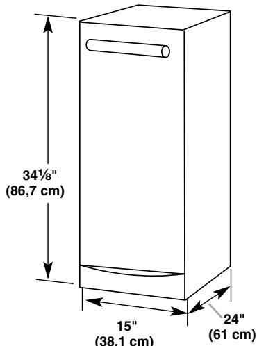 WHIRLPOOL TC707S - Dimensions du produit - 1