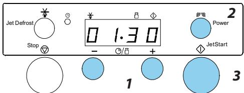 Jet Defrost Stop 0 1:30 - + JetStart 1 2 Power 3