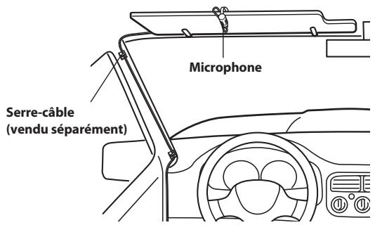 ALPINE CDE-193BT - Installation du microphone - 1