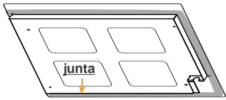 CANDY PV640SN - - Localização das flanges de fixação e junta - 2