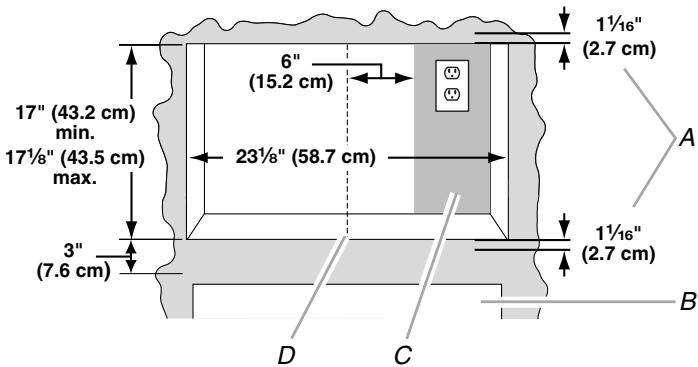 WHIRLPOOL WMC30516AS - INSTALLATION GUIDE - Required Cutout Dimensions - 1