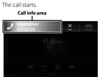 ALPINE ILX-702D - Touch incoming call notification screen. - 1