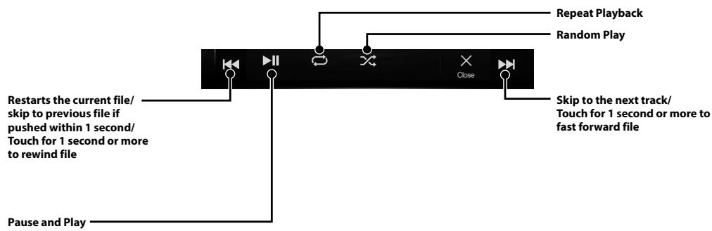 ALPINE ILX-702D - USB Audio main screen example - 2