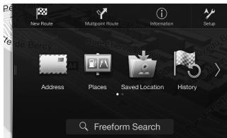 ALPINE ILX-702D - Setting a Destination (X902D/X802D-U/INE-W710D only) - 1