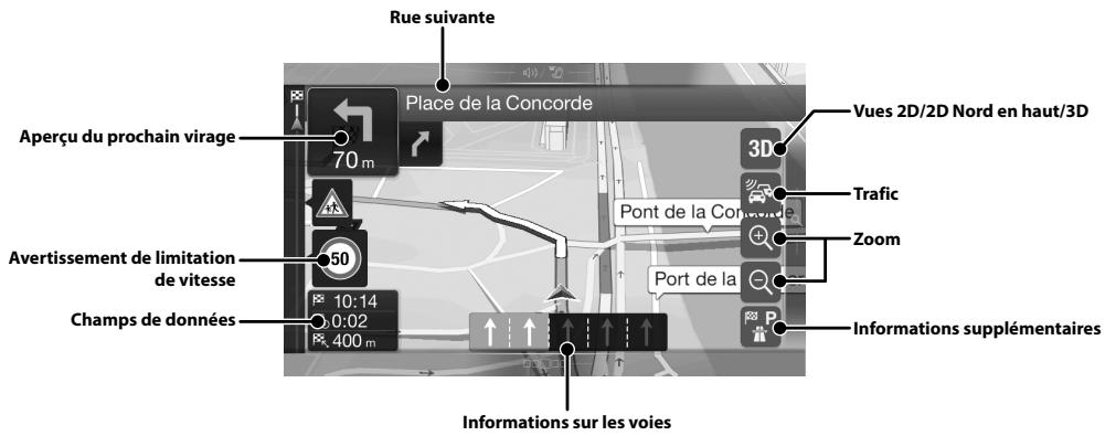 ALPINE ILX-702D - Fonctions de carte (X902D/X802D-U/INE-W710D uniquement) - 1