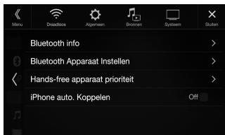 ALPINE ILX-702D - Raak [Bluetooth Apparaat Instellen] aan. - 1
