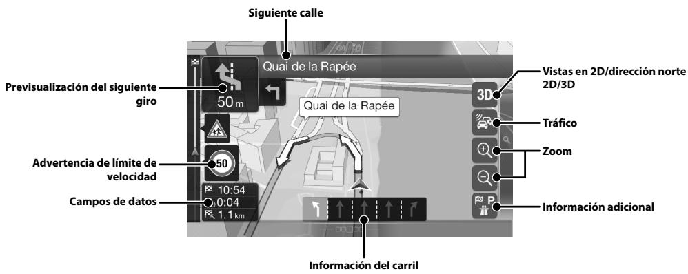 ALPINE ILX-702D - Funciones de mapas (X902D/X802D-U/INE-W710D solo) - 1